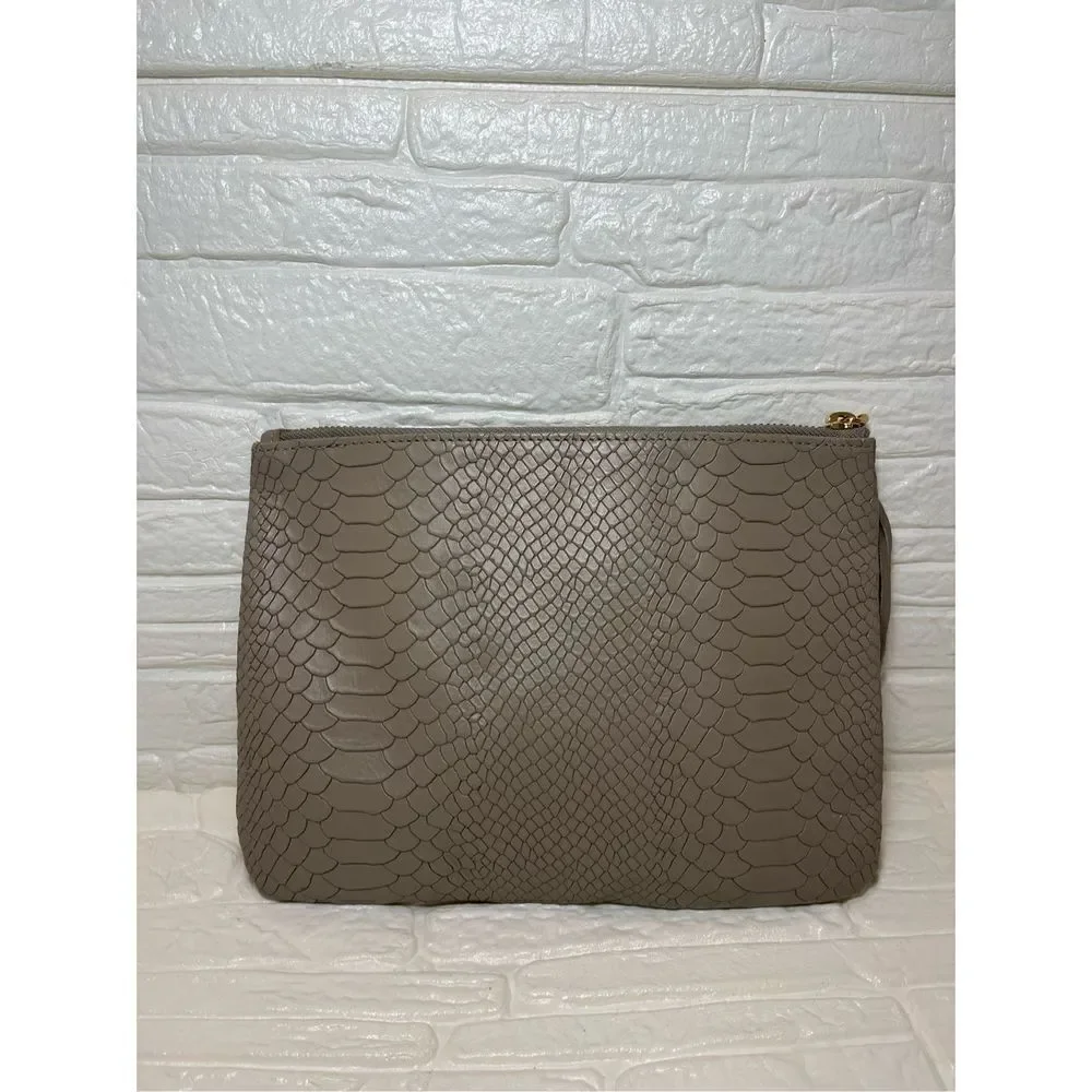 GIGI New York bag Stone Embossed Python Leather